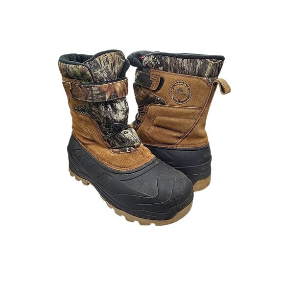 Ozark Trail Mossy Oak Men's 12 Suede Thinsulate Winter Pac Boots Camo Hunting - Picture 1 of 10